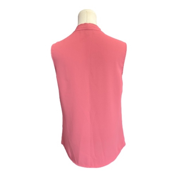 πΈπ€ EUC NINE WEST Pink Mauve Pleated V-Neck Sleeveless Blouse | Sz XS - Picture 4 of 7
